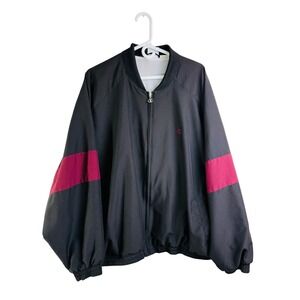 Champion Authentic Athletic Apparel Mens XXL Black Burgundy Track Jacket